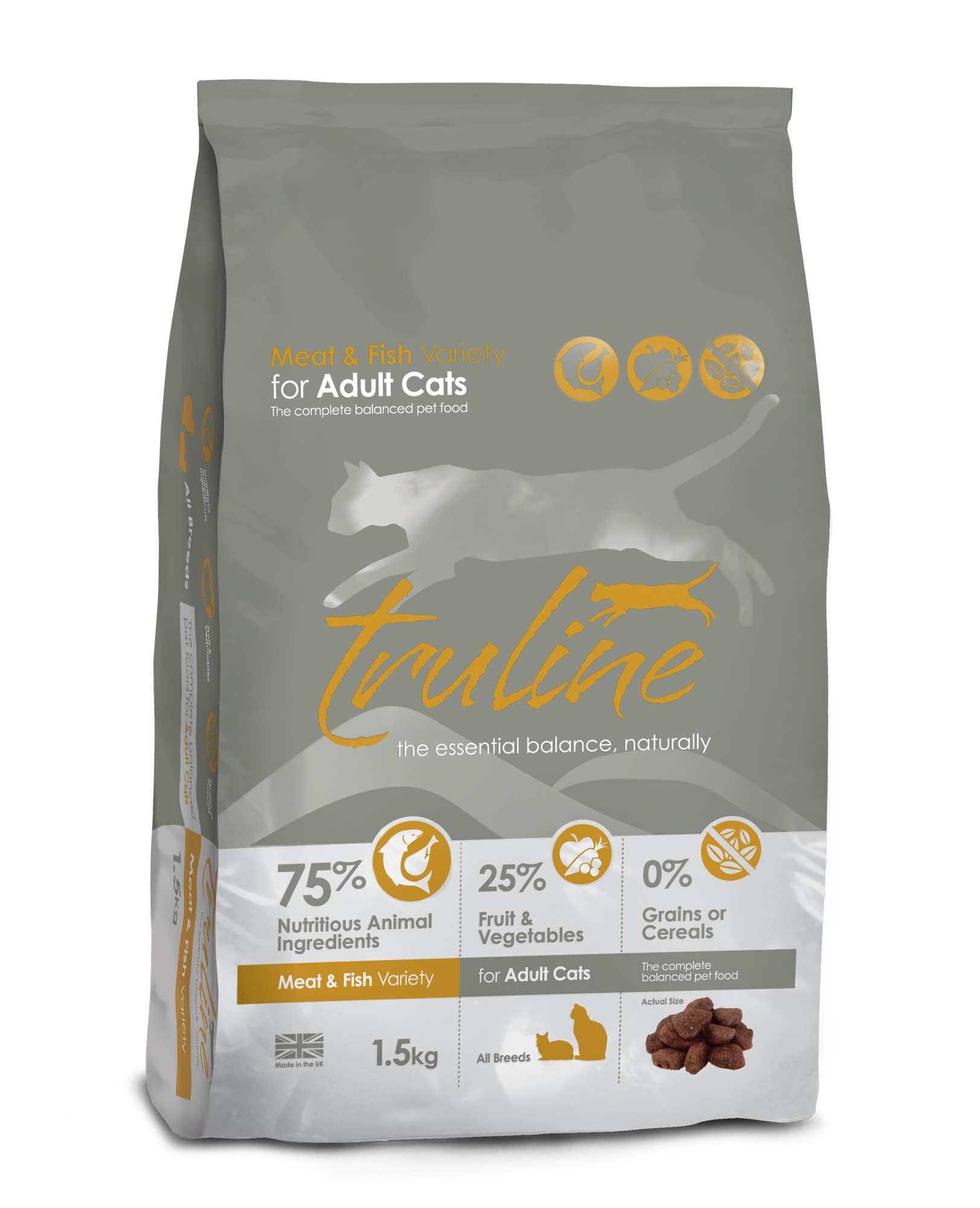Truline Meat & Fish Grain Free Dry Cat Food - 1.5kg